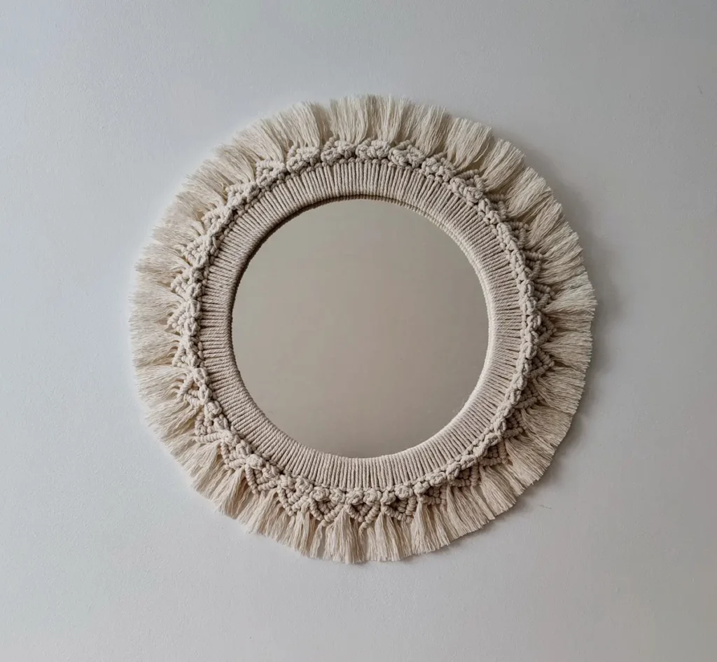 Espejo de macramé Sole